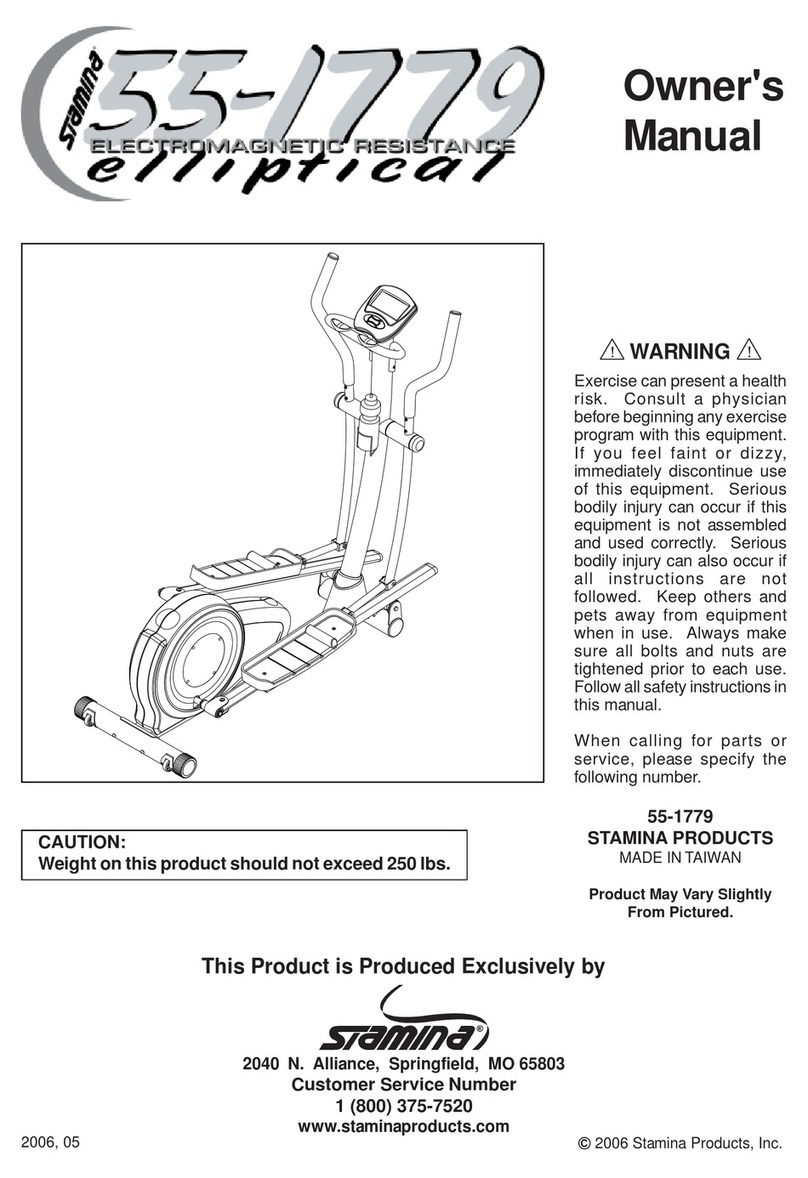 Stamina 55-1779 ELLIPTICAL owner's manual