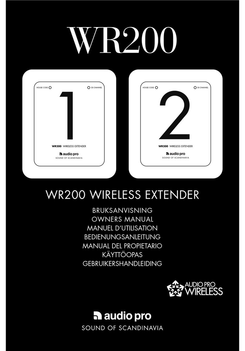 Audio Pro WR200 owner's manual
