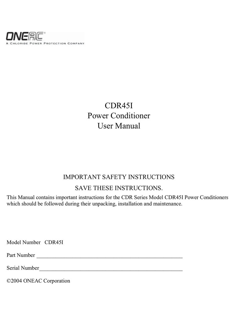 ONEAC CDR45I Series User manual