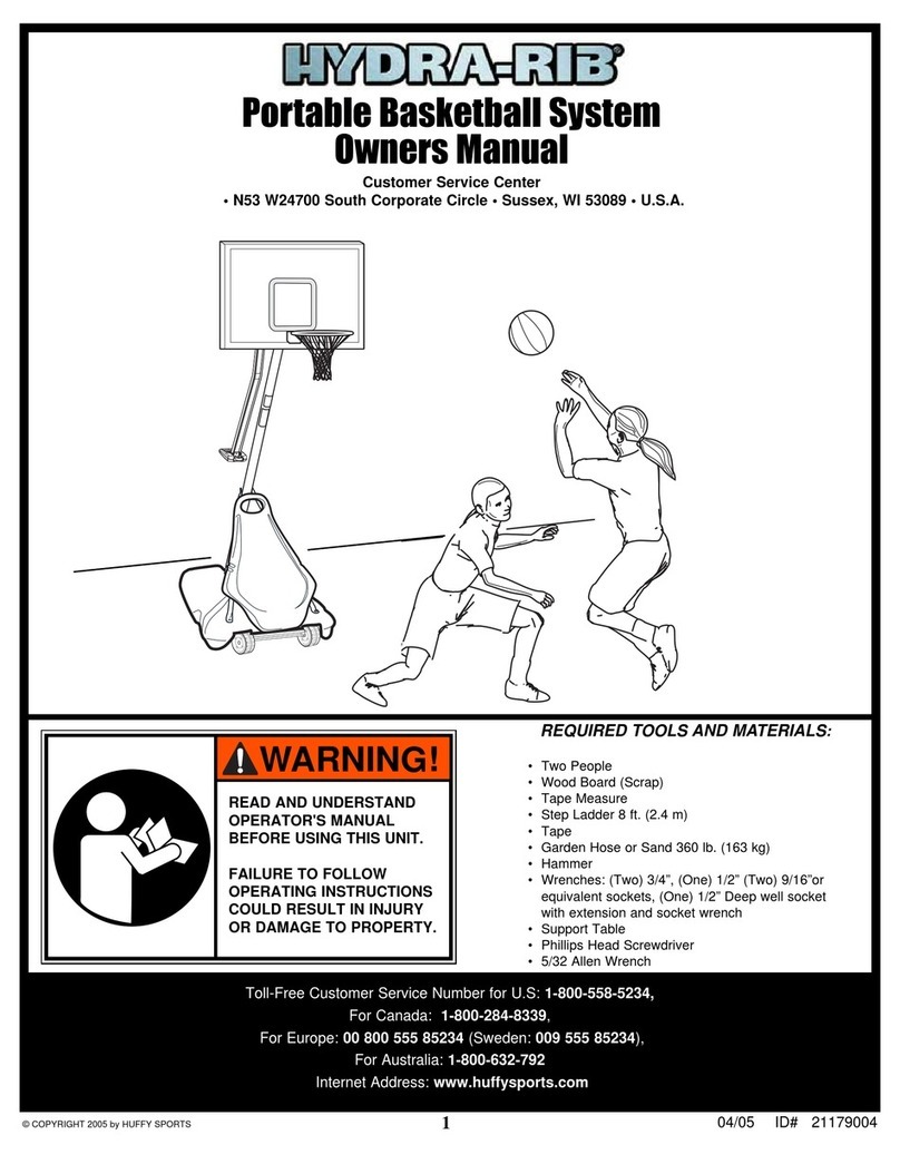 HYDRA-RIB Portable Basketball System owner's manual