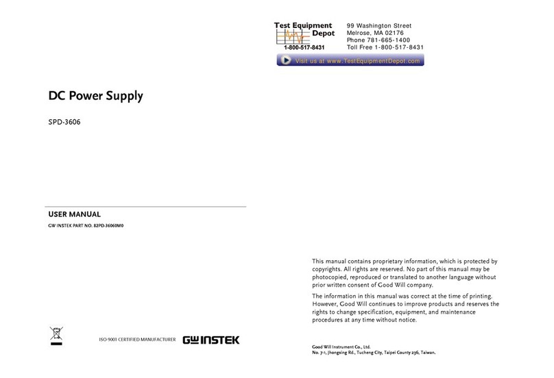 GW Instek SPD-3606 User manual