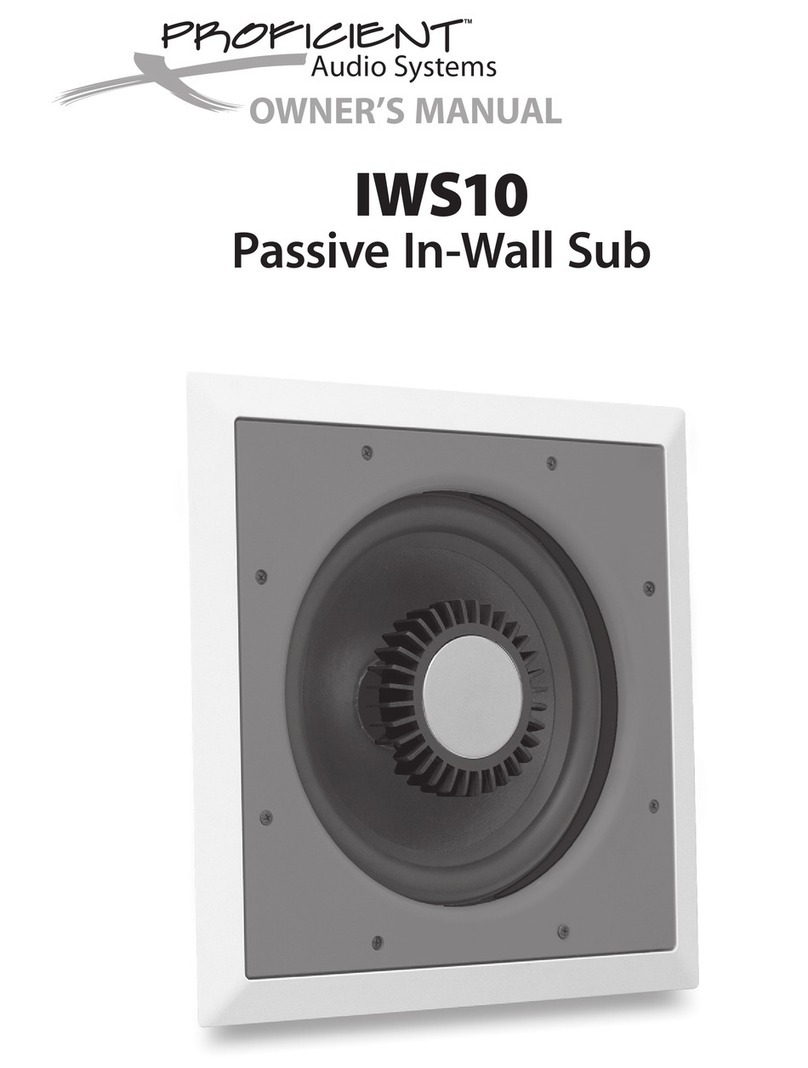 Proficient Audio Systems IWS10 owner's manual