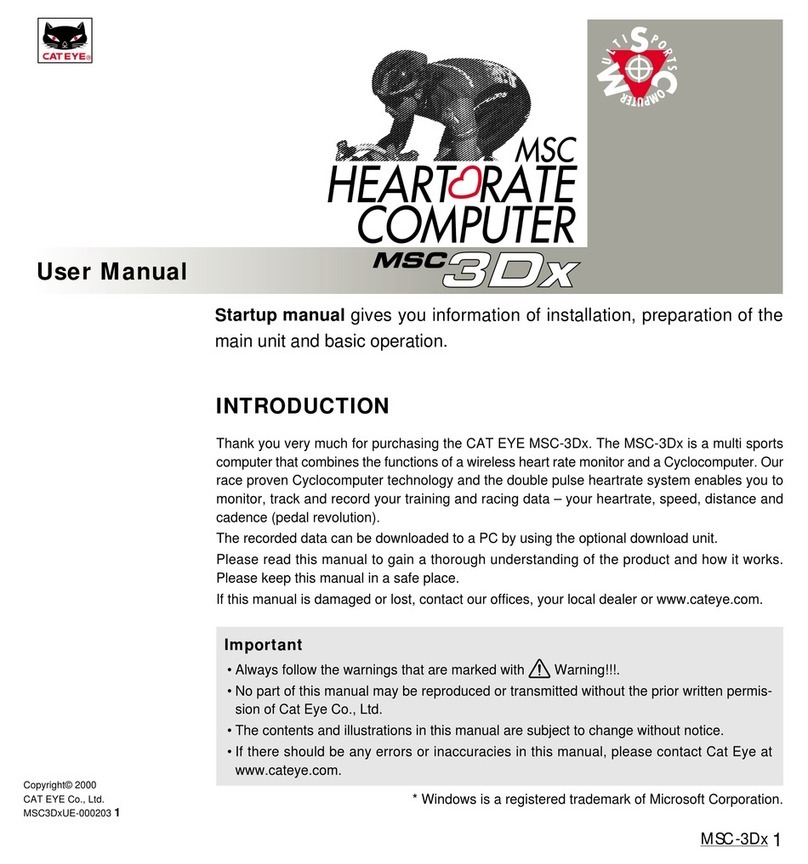 Cateye MSC 3Dx user manual