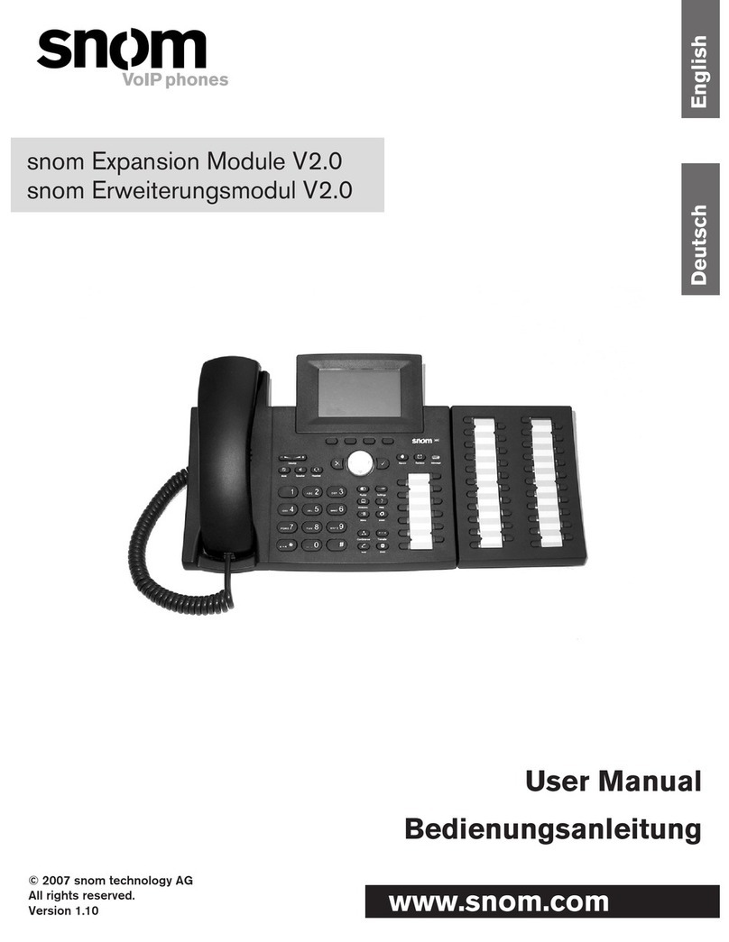 Snom Expansion Module V2.0 User manual