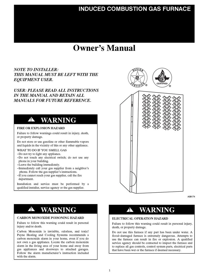 Payne PG8M User manual