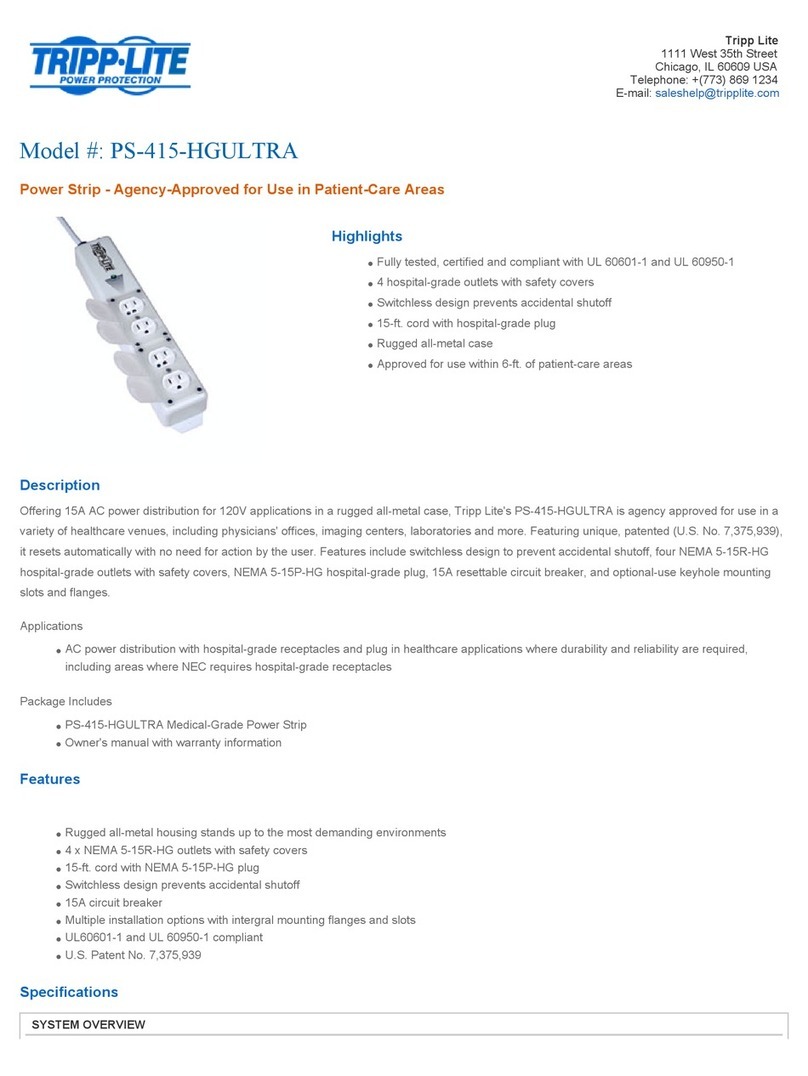 Tripp Lite PS-415-HGULTRA Specifications
