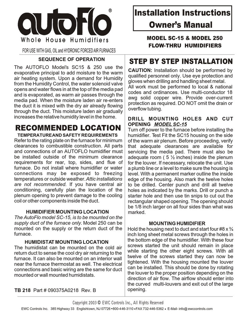 AutoFlo SC-15 User manual