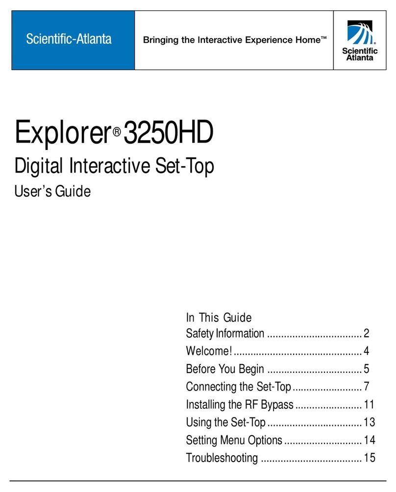 Scientific Atlanta Explorer 3250HD User manual Scientific Atlanta Explorer 3250HD User manual