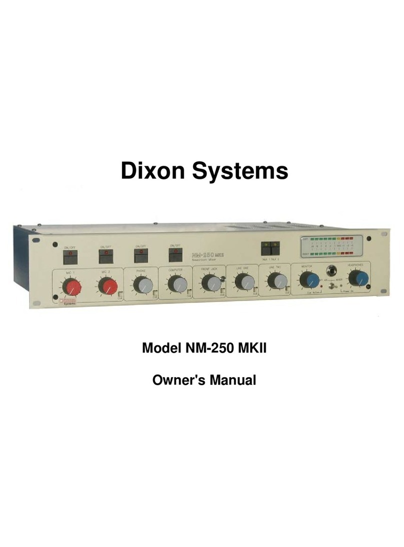 Dixon Systems NM-250 MKII owner's manual