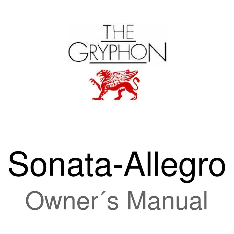 Gryphon Sonata-Allegro owner's manual