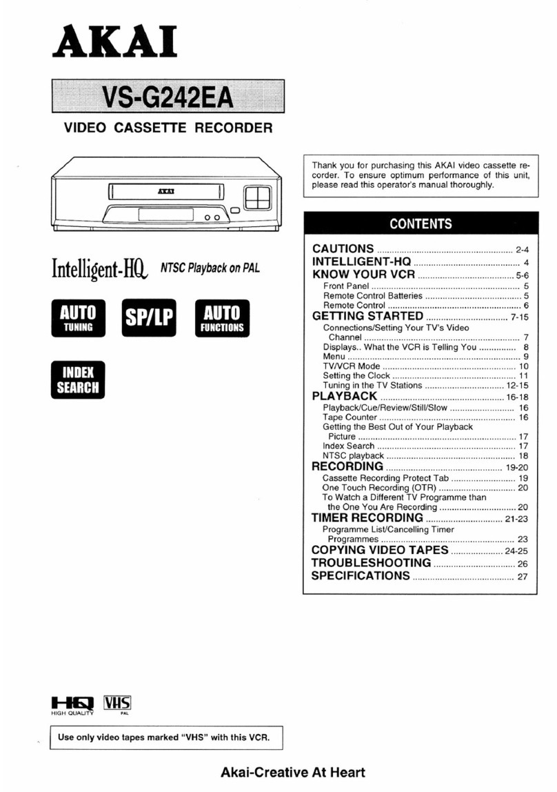 Akai VS-G242EA User manual Akai VS-G242EA User manual