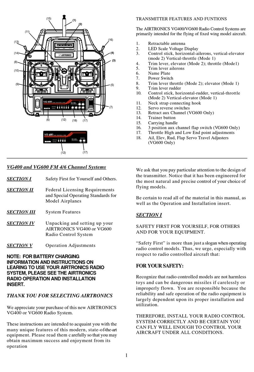 AIRTRONICS VG600 instruction manual