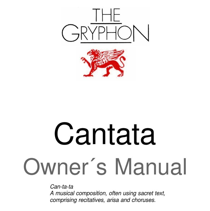 Gryphon Cantata owner's manual