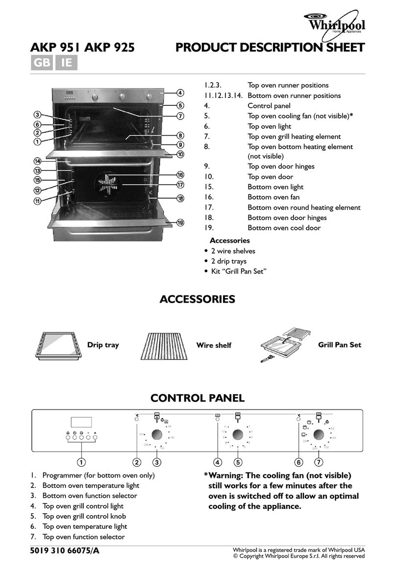 Whirlpool AKP 951 Product description sheet