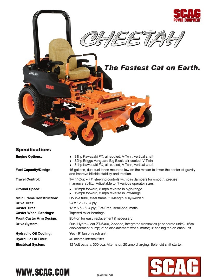 Scag Power Equipment CHEETAH Specifications