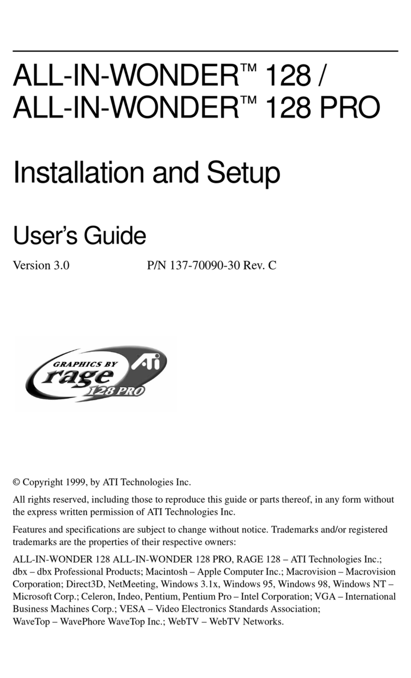 ATI Technologies ALL-IN-WONDER 128 Manual