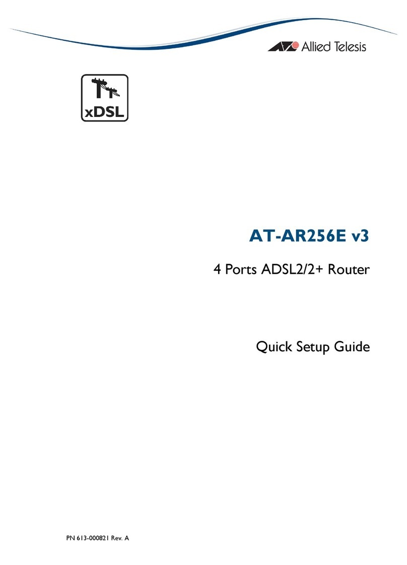 Allied Telesis AT-AR256E v3 Quick setup guide