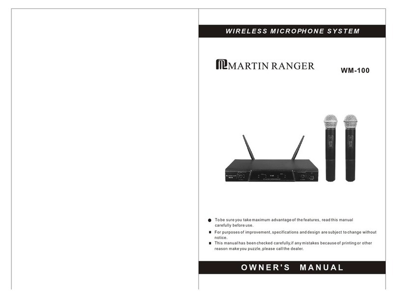 Martin Ranger WM-100 owner's manual