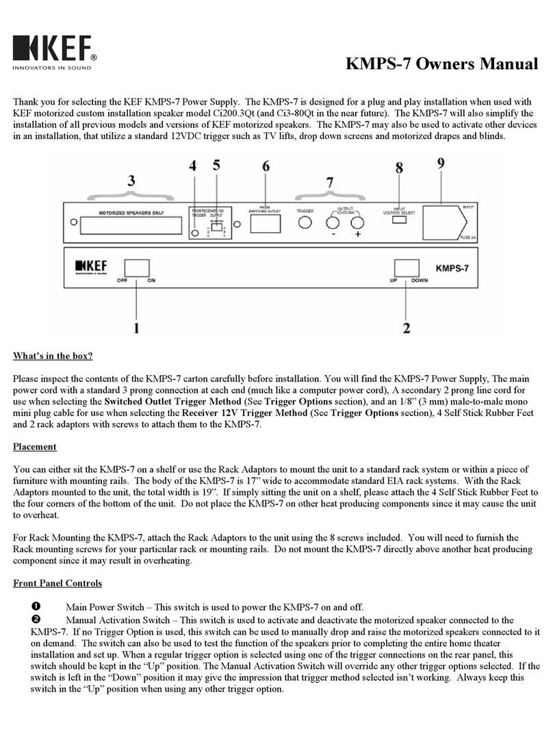 KEF KMPS-7 owner's manual