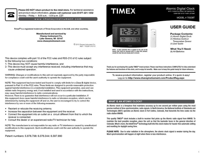 Timex 75328T User manual