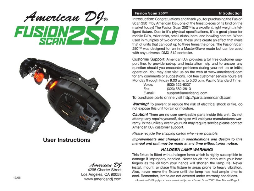 American DJ Fusion Scan 250 User instructions