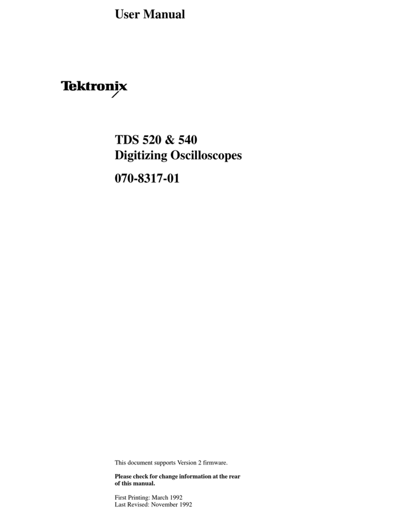Tektronix TDS 540 user manual