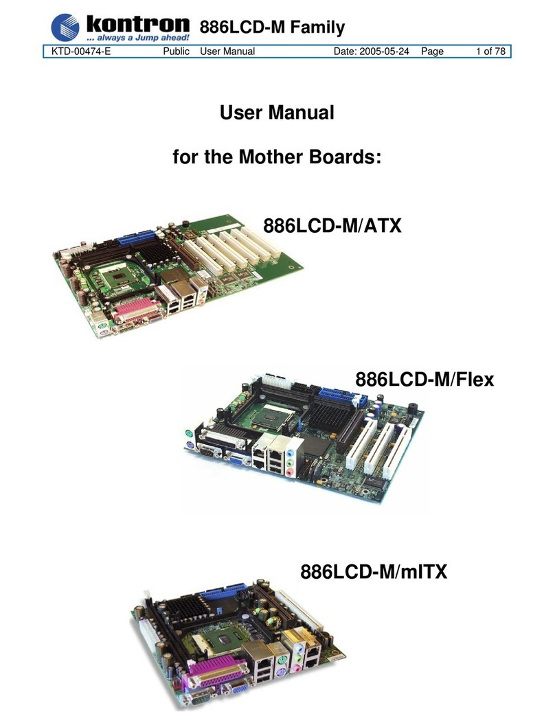 Kontron 886LCD-M/ATX User manual