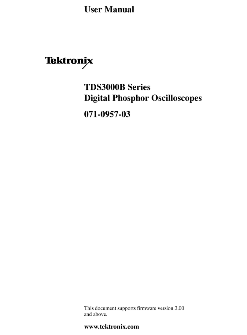 Tektronix TDS3000B Series User manual Tektronix TDS3000B Series User manual