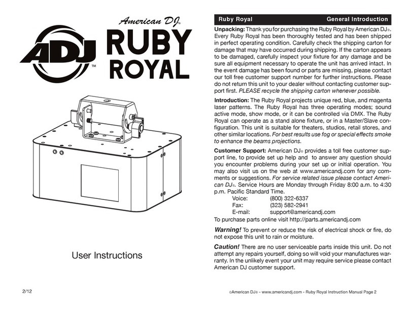 American DJ Ruby Royal User instructions