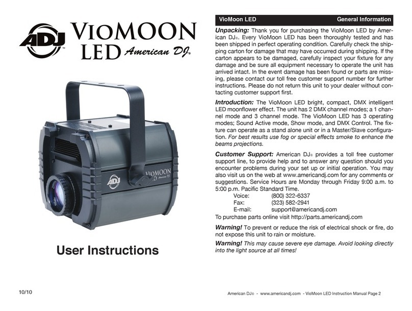 American DJ VioMoon LED User instructions