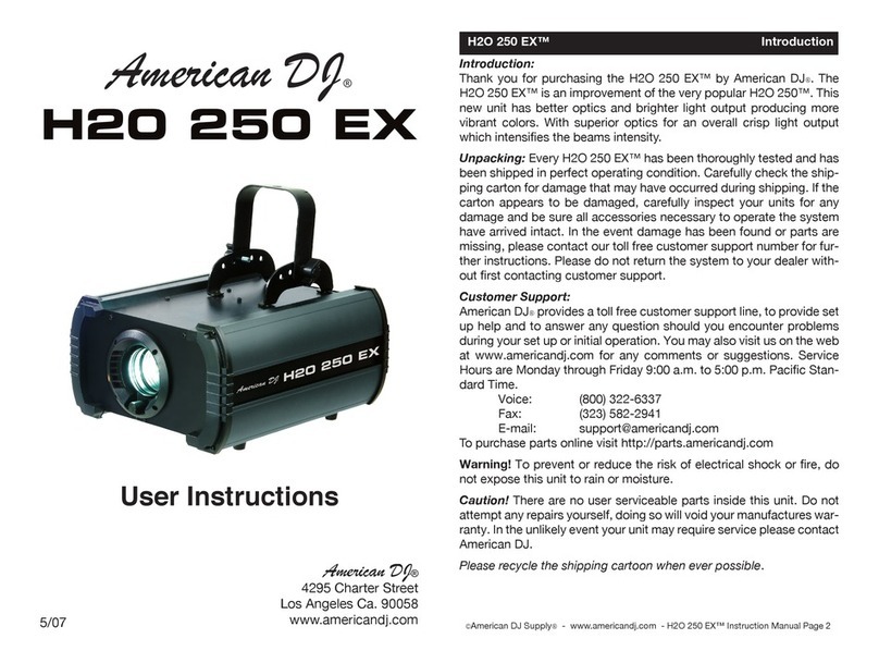 American DJ H2O 250 EX User instructions