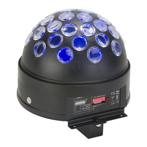 American DJ Sunray Tri LED DMX User instructions