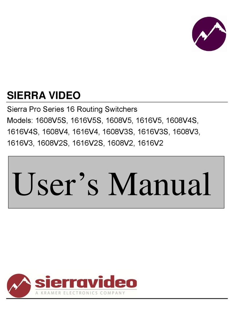 SIERRA VIDEO SYSTEMS 1608V5S user manual