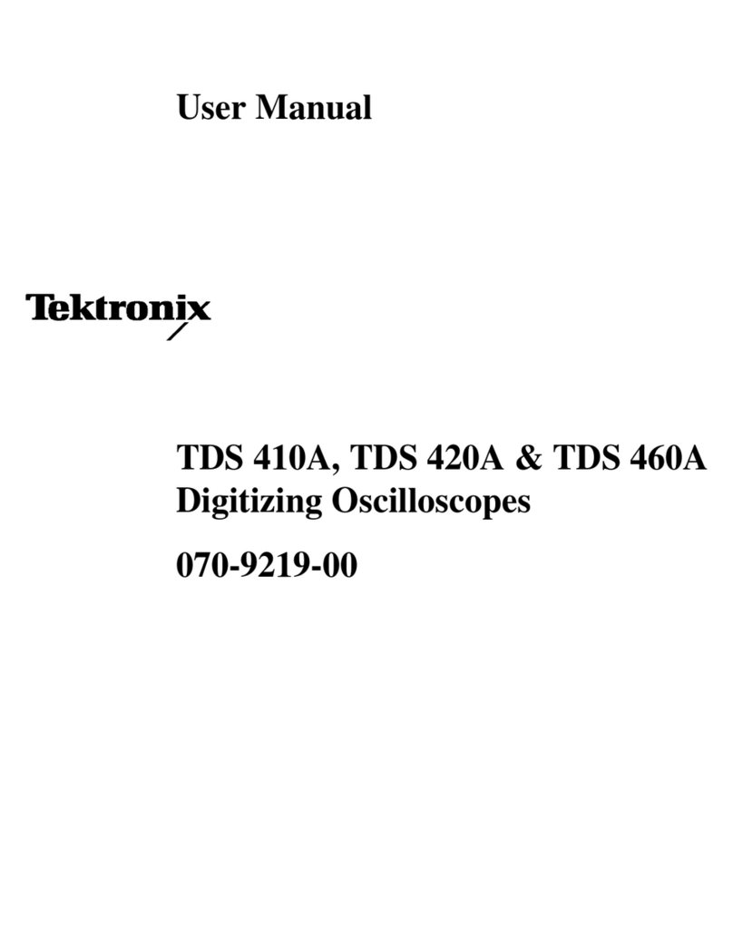 Tektronix TDS 460A User manual