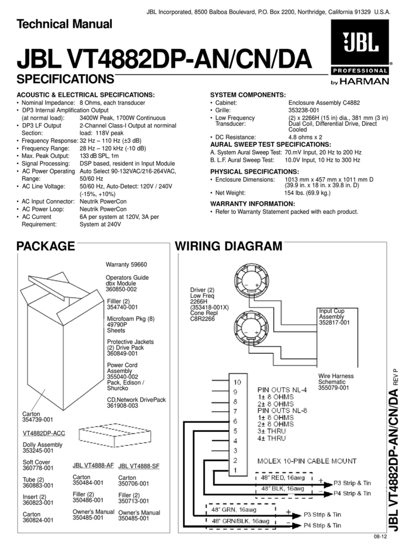 JBL VT4882DP-AN Technical manual