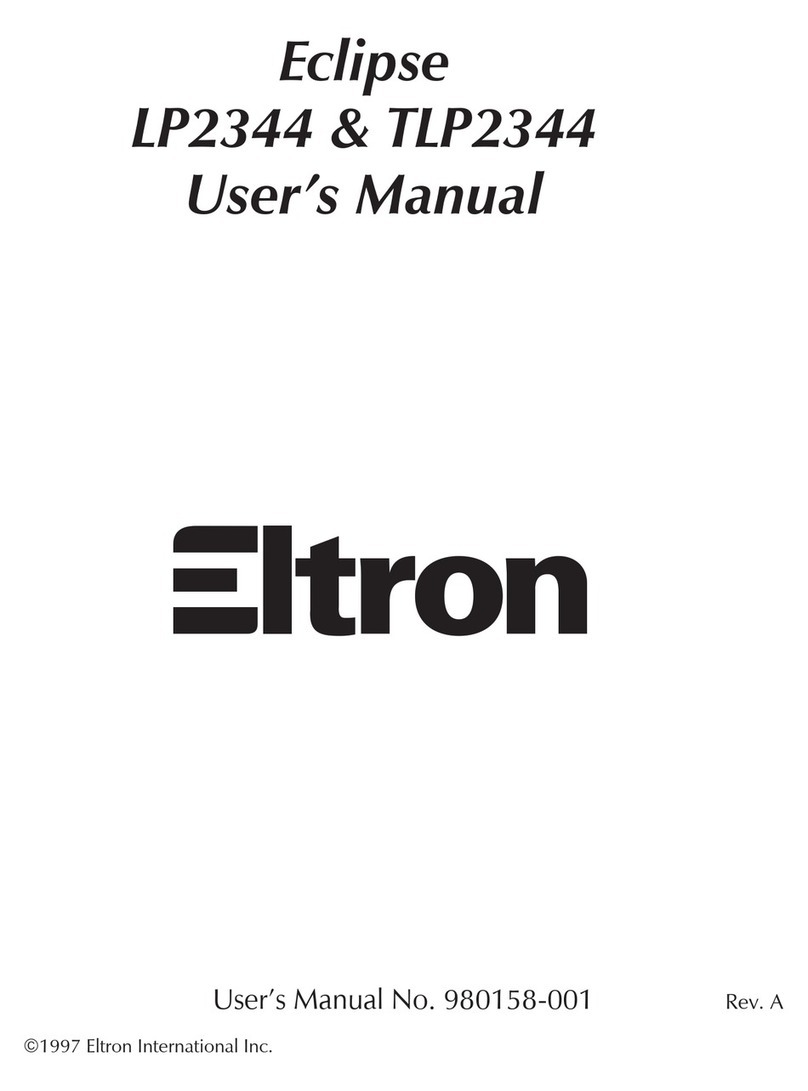 Eltron Eclipse LP2344 User manual Eltron Eclipse LP2344 User manual