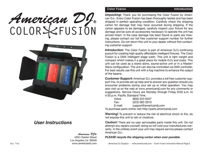 American DJ Color Fusion User instructions
