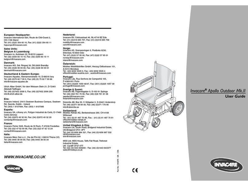 Invacare apollo outdoor mk.II User manual Invacare apollo outdoor mk.II User manual