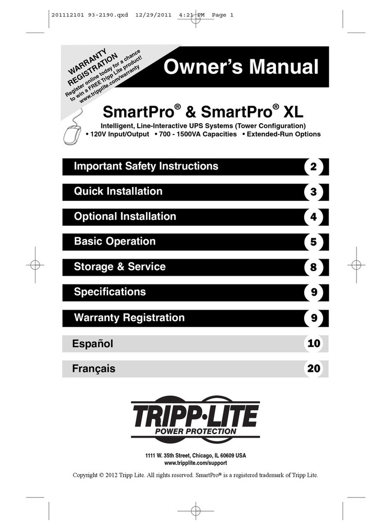 Tripp Lite SmartPro SMART1050 User manual