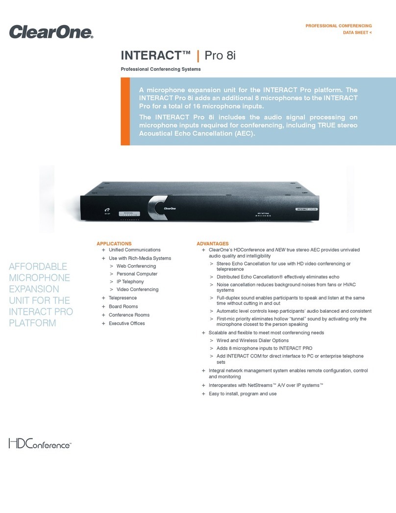 Clear One INTERACT Pro 8i User manual