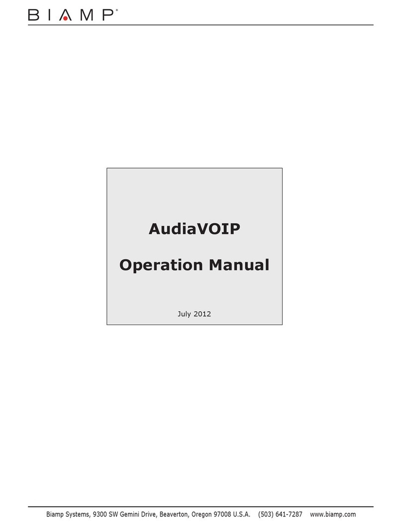 Biamp AudiaVOIP User manual
