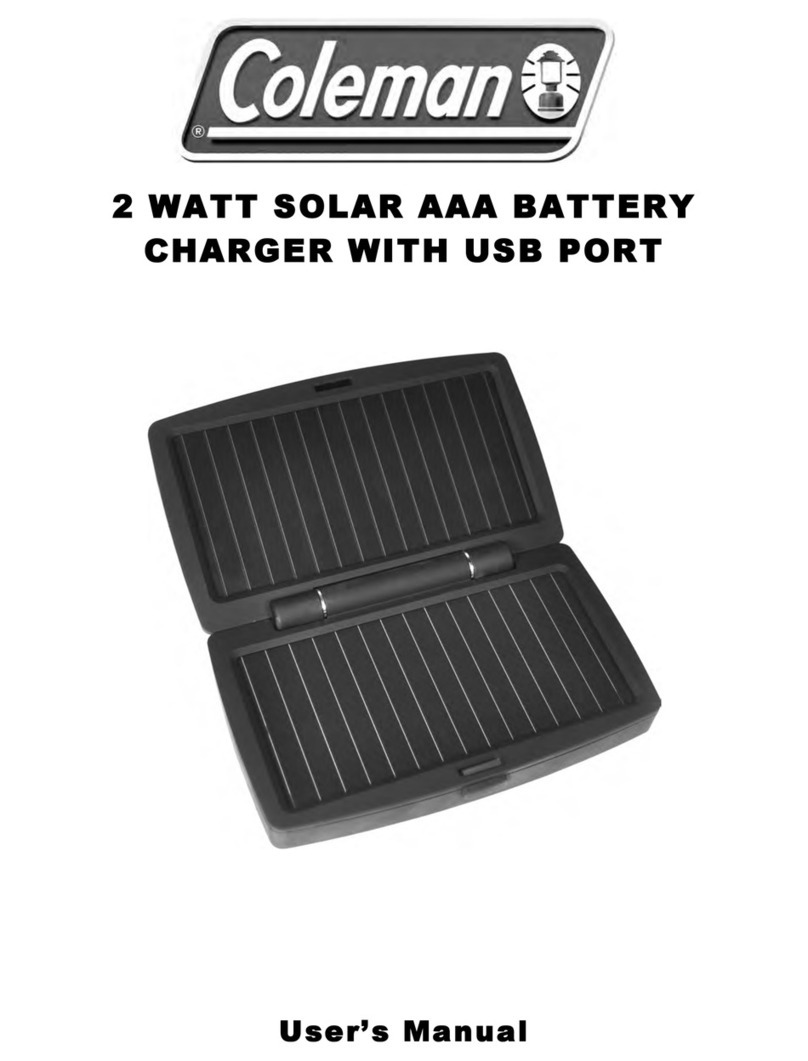 Coleman 2 WATT SOLAR 12 VOLT BATTERY MAINTAINER user manual