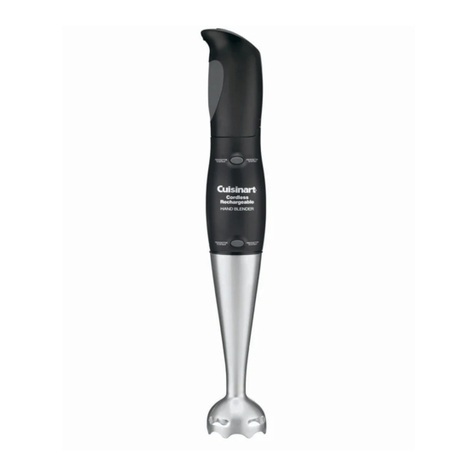 Cuisinart CSB-78 - Cordless Rechargeable Hand Blender Service manual