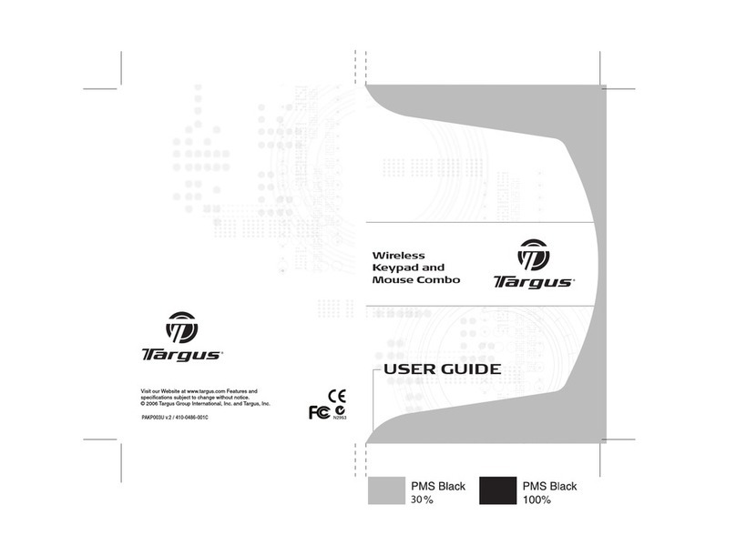 Targus Wireless Keypad and Mouse Combo User manual