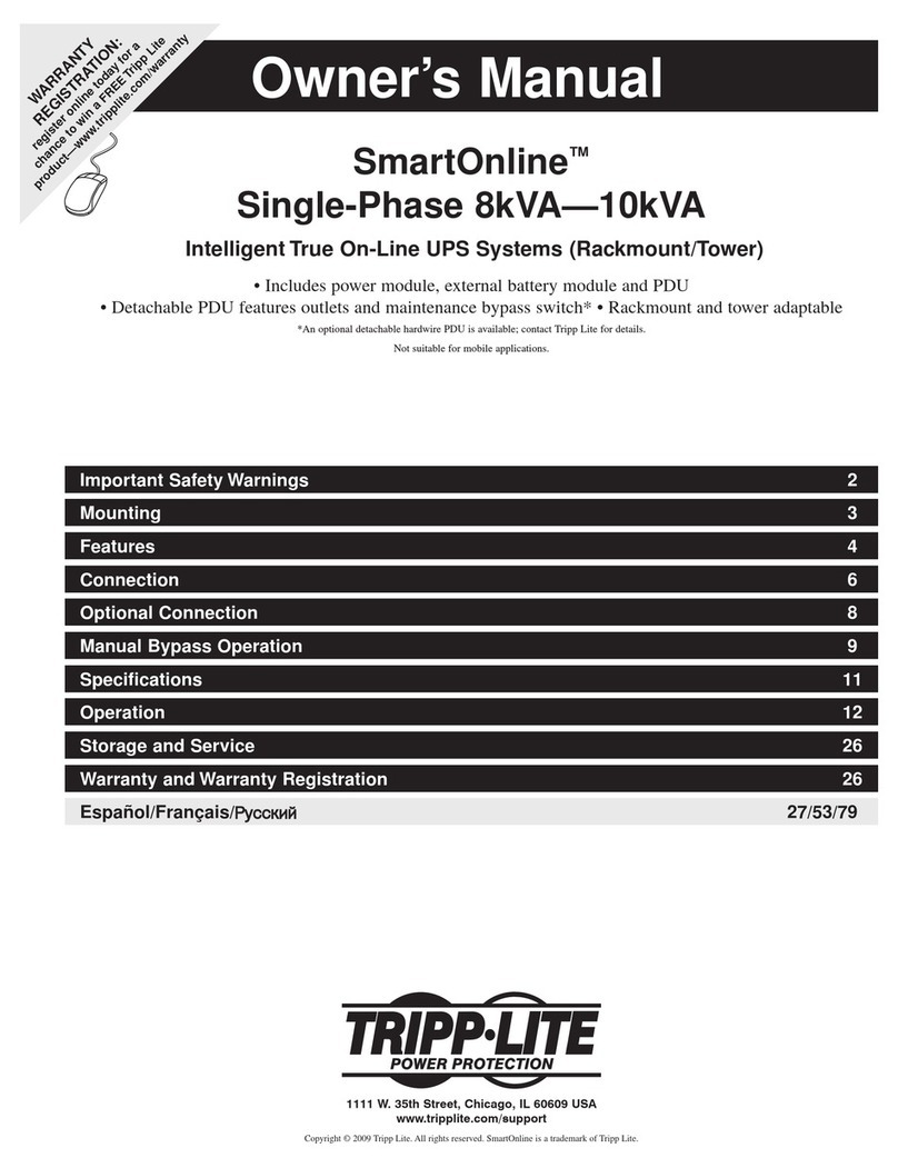Tripp Lite SmartOnline User manual