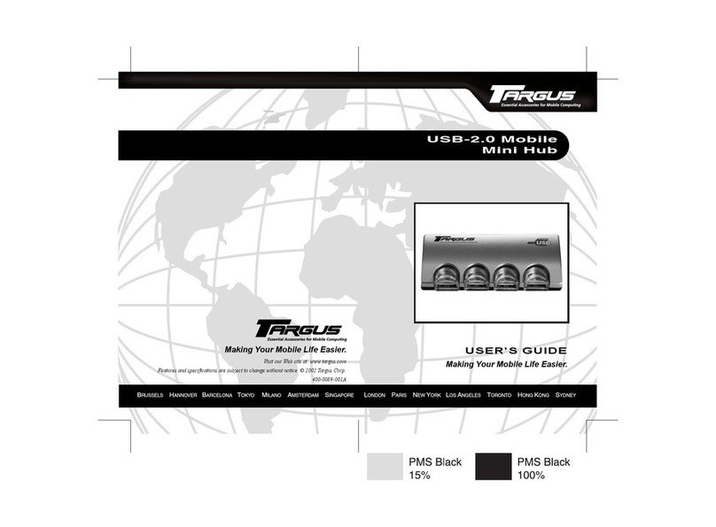 Targus USB-2.0 Mobile Mini Hub User manual