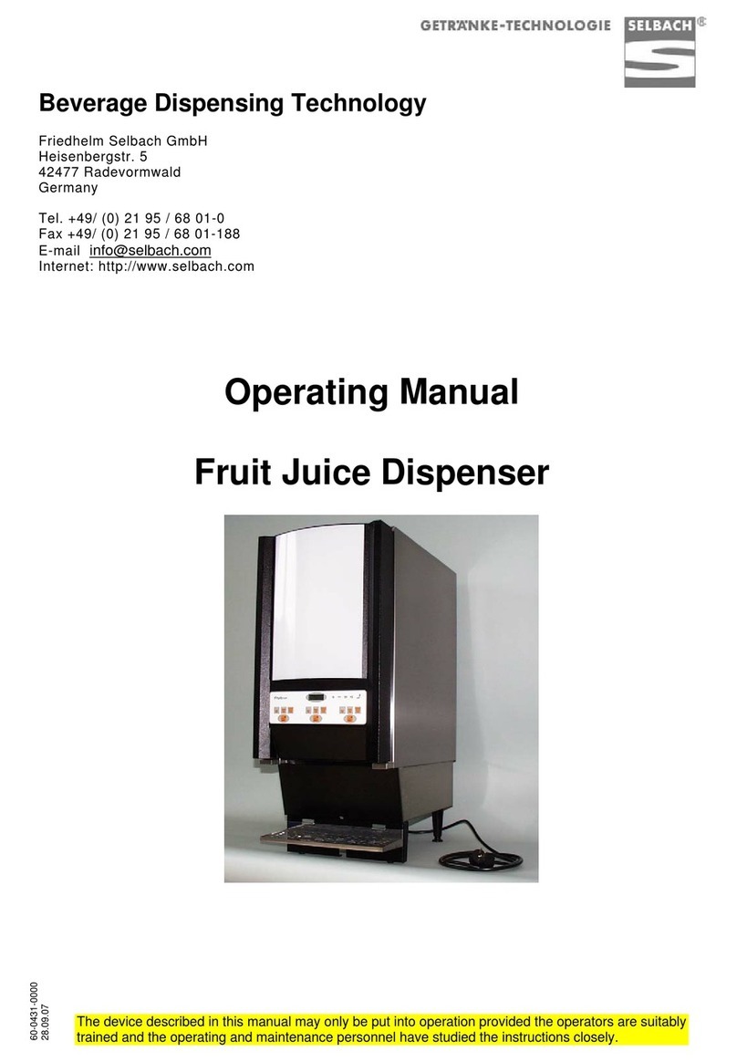 Selbach Fruit Juice dispenser operating manual