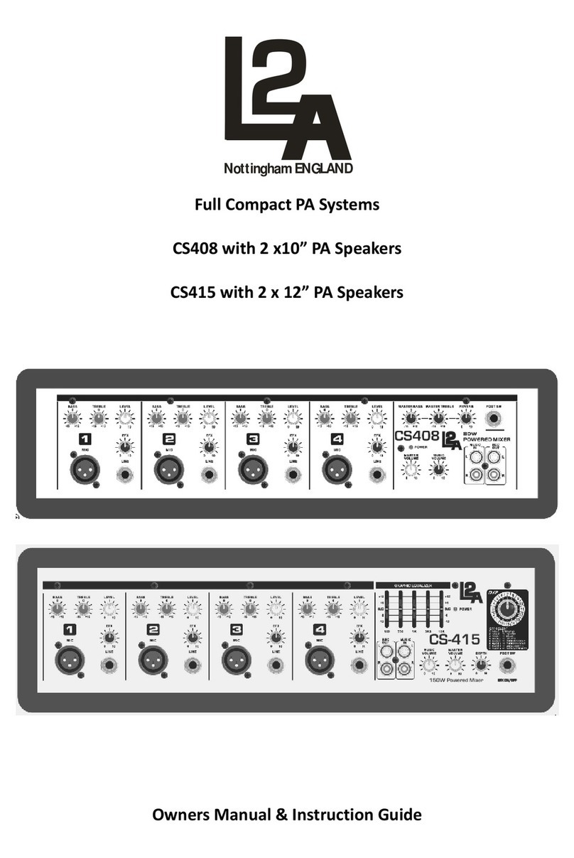 L2A CS408 Owners manual & instruction guide
