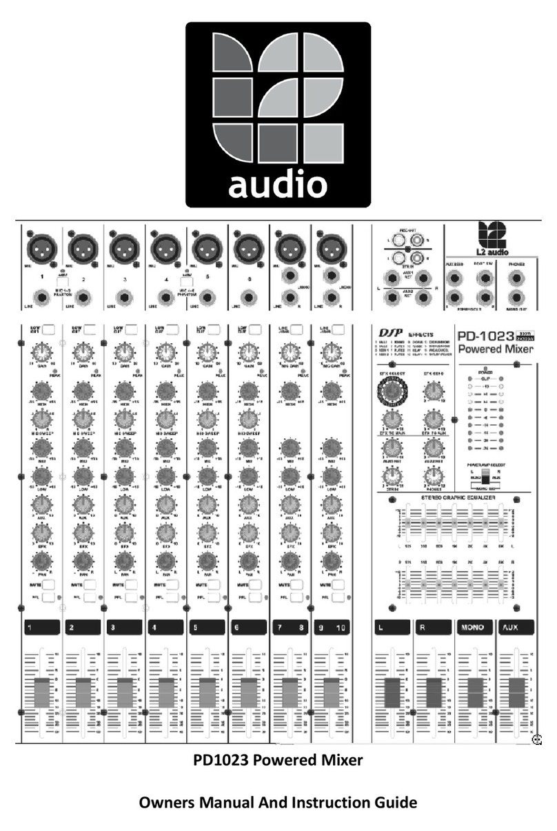 L2 Audio PD1023 Owners manual and instruction guide