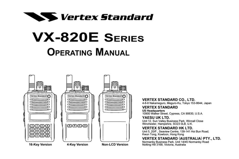Vertex Standard VX-820E Series User manual